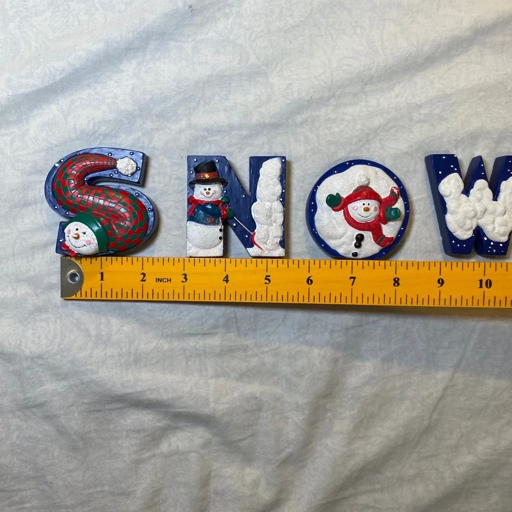 Papel Giftware Snow Snowman Christmas‎ Wooden Letter Decor Set